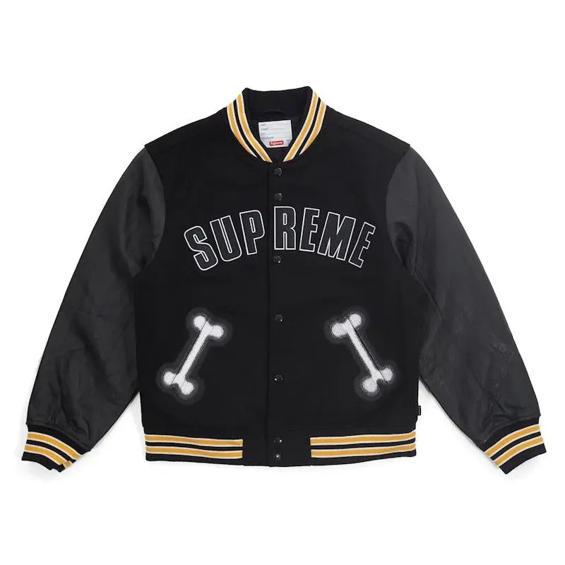 Supreme Men's Bone Varsity Jacket Black, from StockX