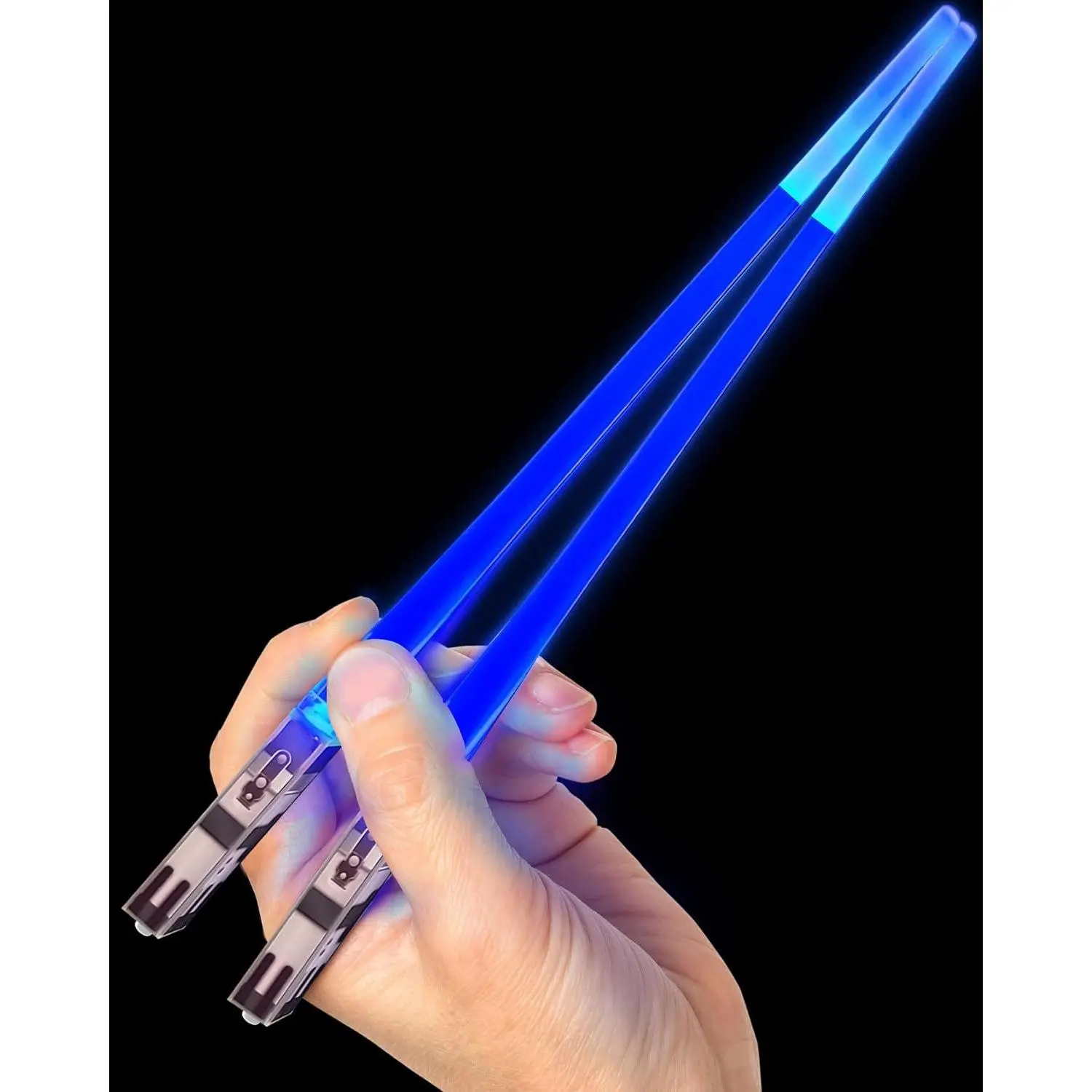 Chopsticks Light Up Saber(1 Pair, BLUE - Food Grabbing Tips)