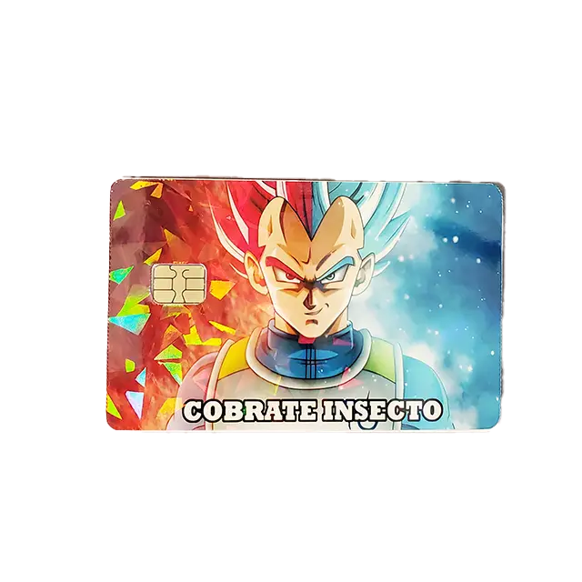vegeta cobrate insecto debit card sticker