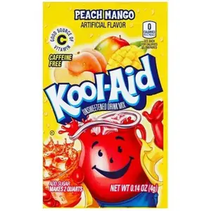 10x Kool-Aid Peach Mango Packets - Exotic Drink Mix Powder Bundle