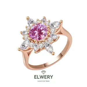 【R-089 | Golden Glory】Synthetic Moissanite rings