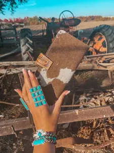 The Hank Wallet a Haute Southern Hyde by Beth Marie Exclusive Cowhide Wallet