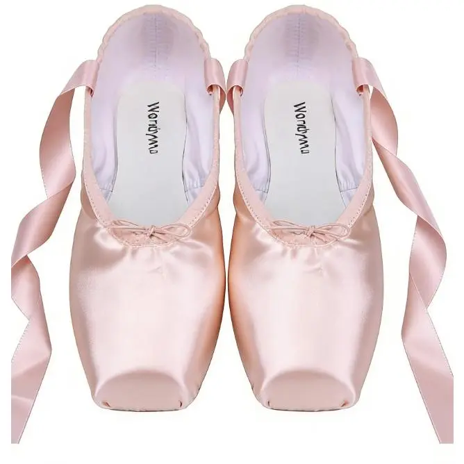 Ballet Pointe Stain Dance Shoes  For Women Grils  Pink