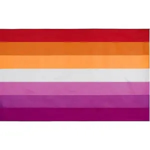 Flaglink Lesbian Pride Flag  - Sunset Les Rainbow Banner 7 Stripes Gift