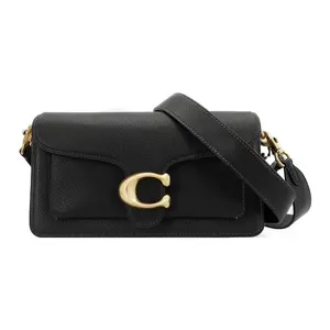 COACH Tabby 26 Pebbled Leather Crossbody Bag with Snap Closure for Women