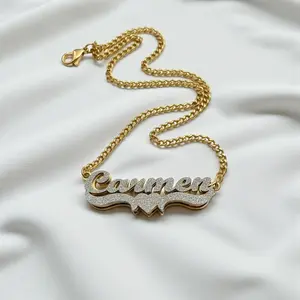 Celestia Name Necklace – Personalized Script Name Pendant, Elegant Gold Custom Necklace for Everyday Luxury