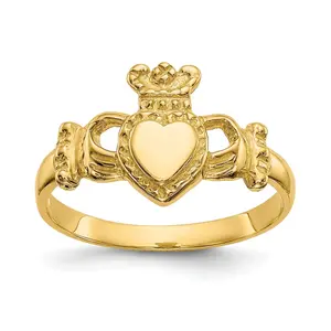 14k Gold Irish Claddagh Ring