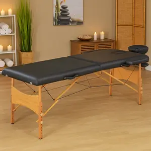 BestOffice Massage Bed Portable Massage Table 24 in Wide Lash Bed Heigh Adjustable 2 Folding with Non-Woven Bag for Spa Footmassage Facial CareSpa Tattoo Massagetable