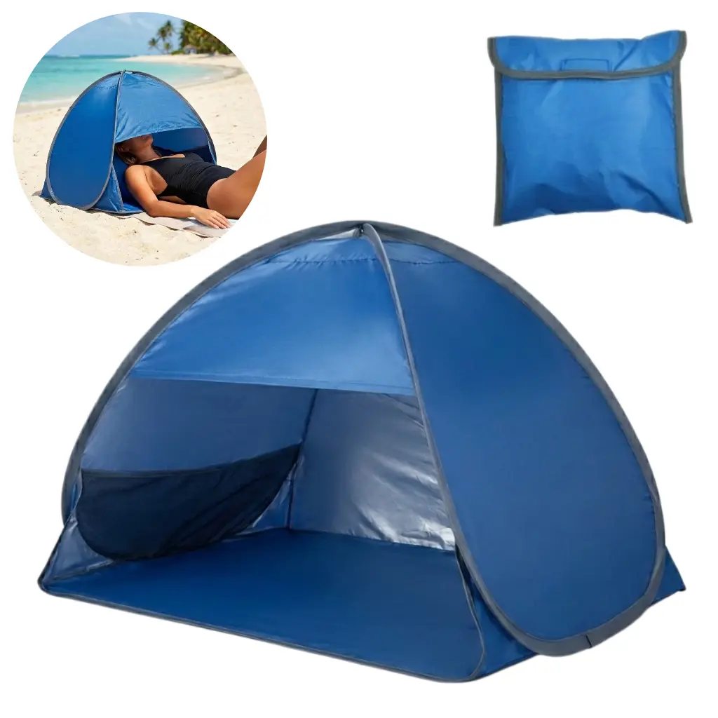 Pop-Up Tanning Shade Tent for Head & Face, UPF 50+ UV Protection Sun Shelter with Phone Pocket, Foldable Lightweight Outdoor Canopy for Beach, Camping & Travel