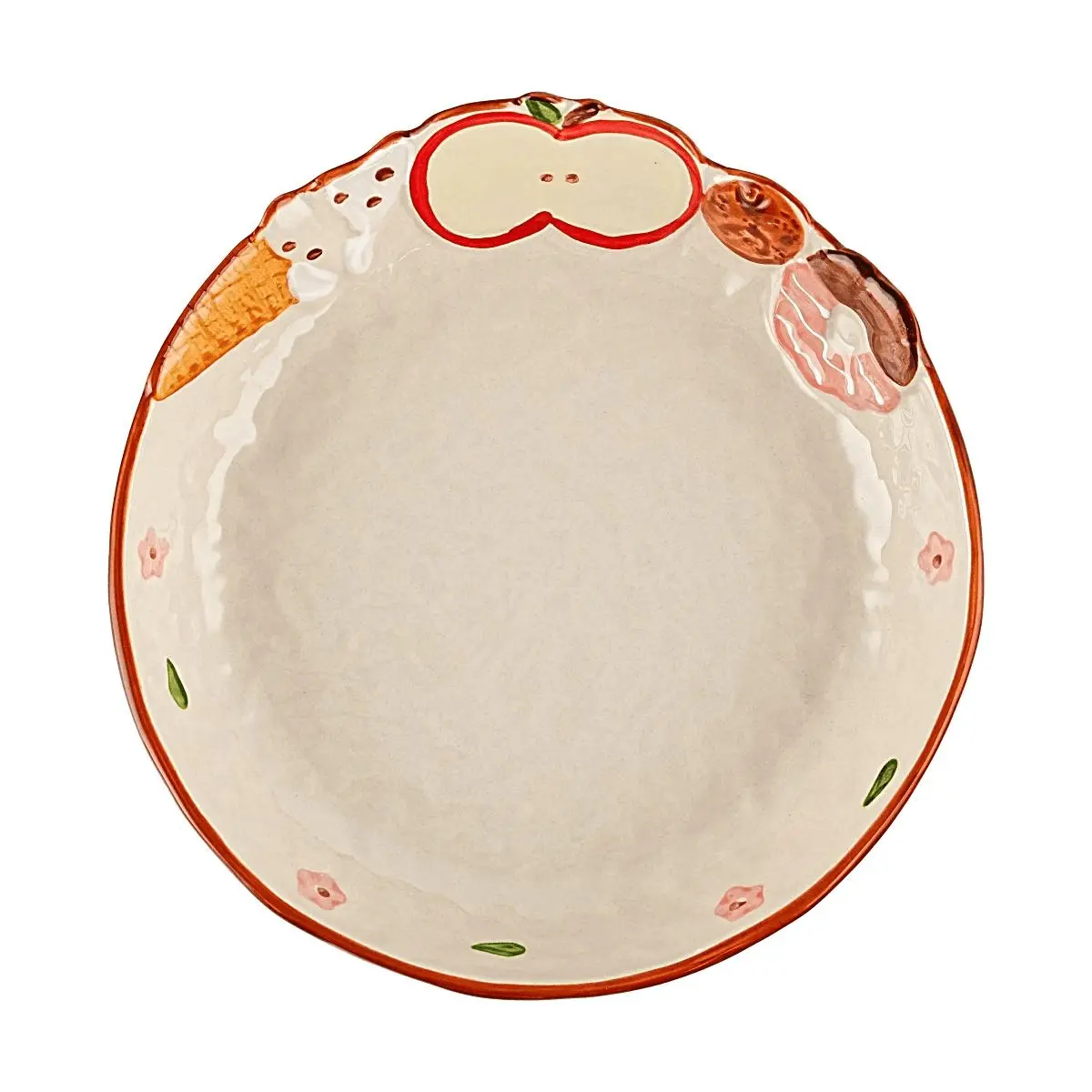 GLAZE STORY Shanghai Sweetheart Series Ceramic Dinner Plate - 8.7 Inch (22.1cm) Versatile Dishware for Western Cuisine, Appetizers, and Everyday Use
