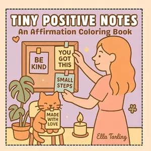 Tiny Positive Notes – A Self-Love Coloring Book for Kids & Adults: 40 Simple & Uplifting Affirmation Pages to Color, Cut & Share for relaxation