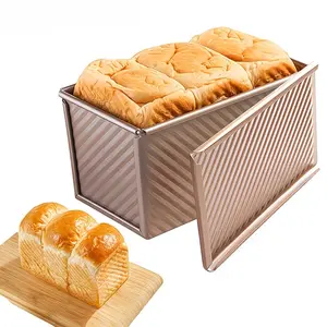 1pc Non-Stick Loaf Pan with Lid, Pullman Bread Mold for Baking Bread & Cakes. Durable Metal Bakeware, Essential for Home Kitchen Bread Making