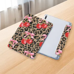 Fashion Leopard-Print Pattern Tablet Case, 1 Count Tablet Protective Cover with Pen Slot, Tablet Protector Compatible with iPad Air4/5 10.9inch, Samsung / Huawei/ Lenovo Tab/ Xiaomi