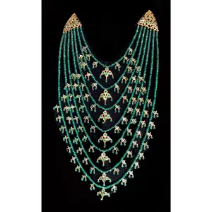 SAT29 Insia bridal satlada in green  beads ( SHIPS IN 4 WEEKS )