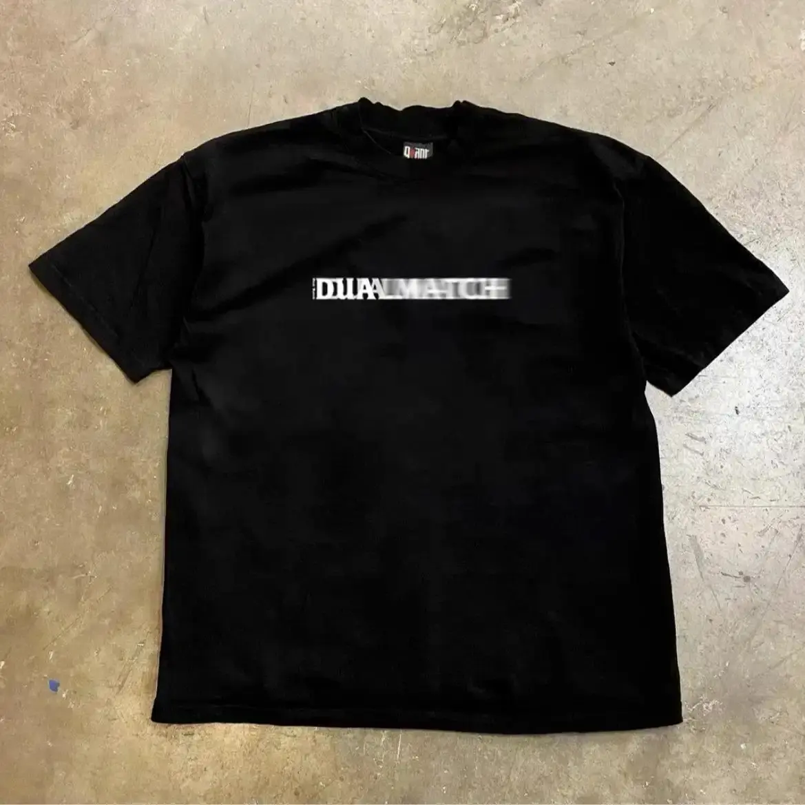 Blurred Letter Graphic T-Shirt | Unisex 100% Cotton Soft Tee | Casual Short Sleeve Shirt for Men & Women | Streetwear Vintage Style Top | SKU qmtxplzrav