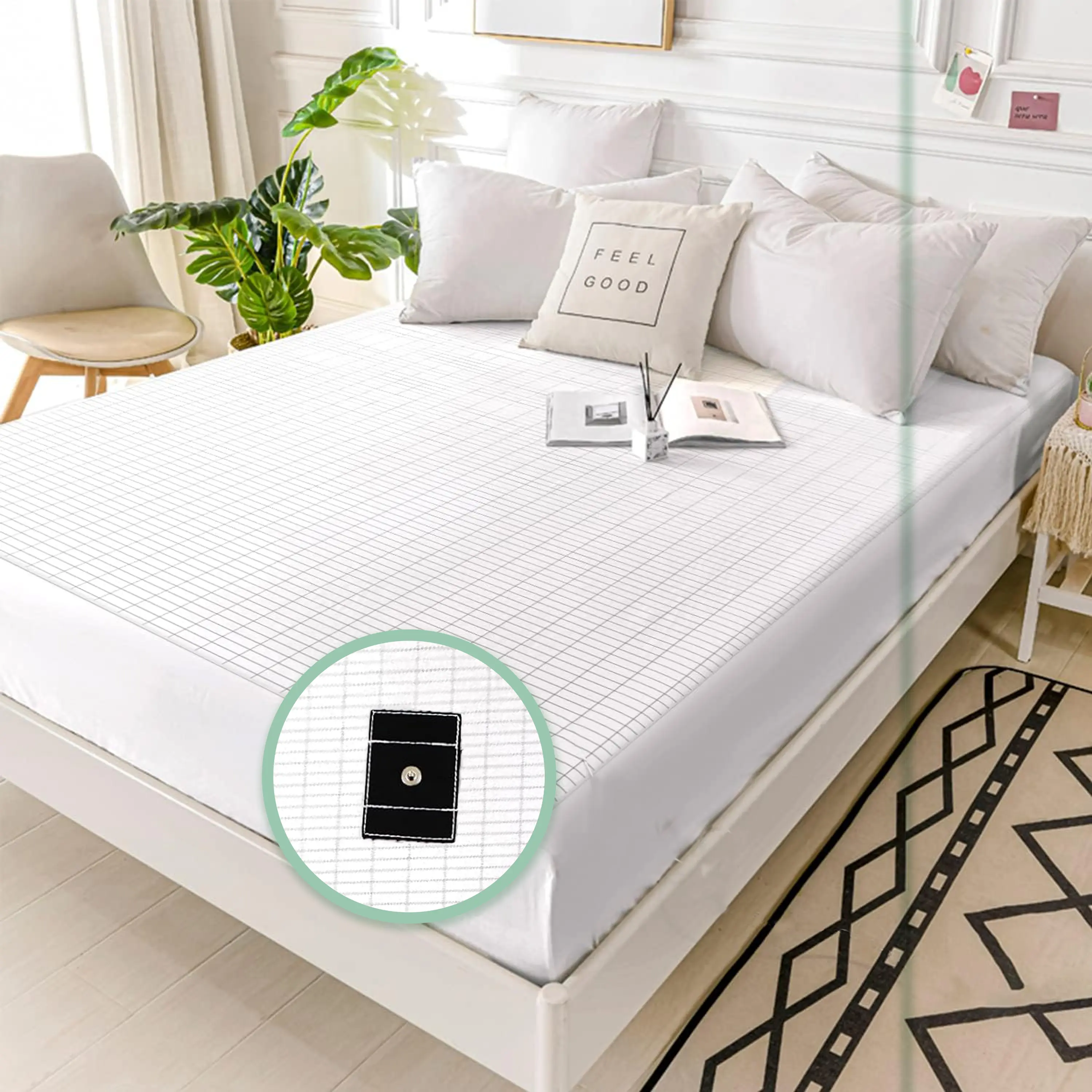 ZenNest Grounding Sheet - Organic Cotton with Silver Thread ZenNest Grounding Sheet - Organic Cotton with Silver Thread