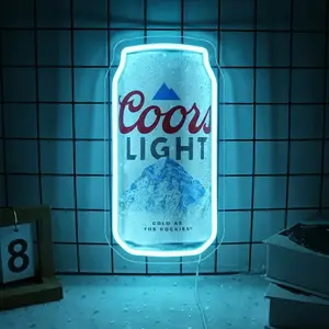 Blue Mountain Coors Light Neon Sign Cool Beer Bar WALL Decor Man Cave Light USB Powered LED Neon Light