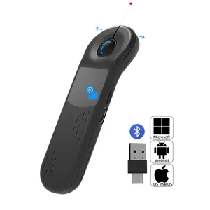 Bluetooth air Mouse+2.4G Remote control scrolling Tiktok Instagram YouTube air Mouse with Touchpad for Android &iOS,Cursor Control,Video Scroll, PowerPoint control with Laser pointer,Compatible with PC, Laptop, Mobile, Tablet