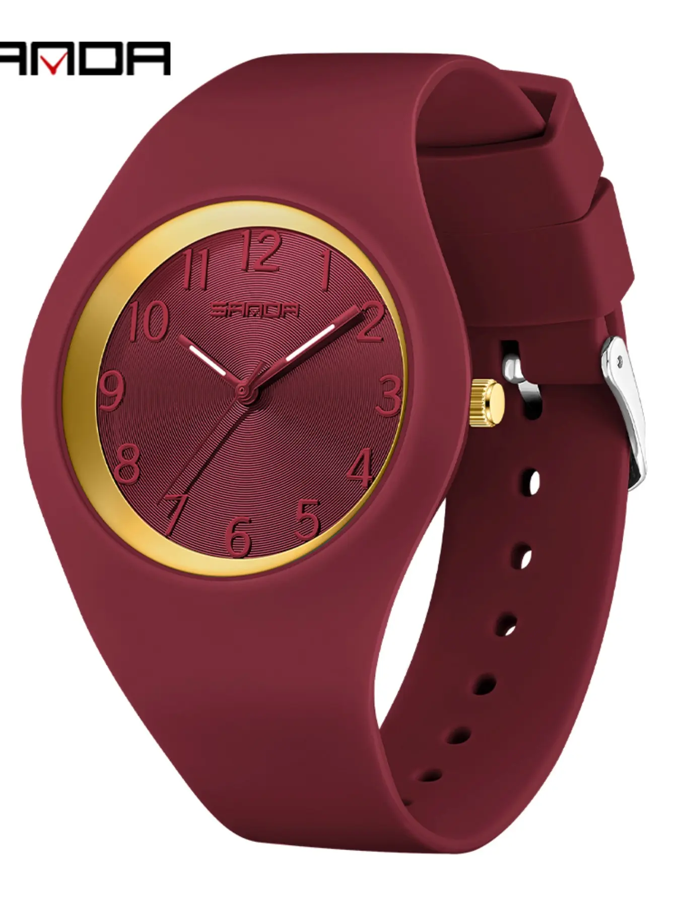 Modern Fashionable Wristwatch, Ultra-thin Women's Watch, Casual Quartz Wrist Watches, Soft & Comfortable Silicone Strap, Simple & Elegant Waterproof Quartz Analog Watch, Suitable For Holiday Birthday Gifts, Unique Stripe Design, Fashion Wristwatches