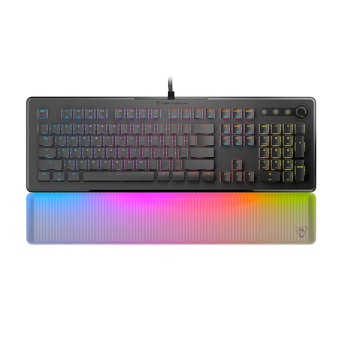 Turtle Beach Vulcan II Max Optical-Mechanical PC Gaming Keyboard - Keyboard Mechanical with Optical Switch, RGB Lights, Customizable RGB Illuminated Keys, Aluminum Plate Palm Rest, PC Accessories