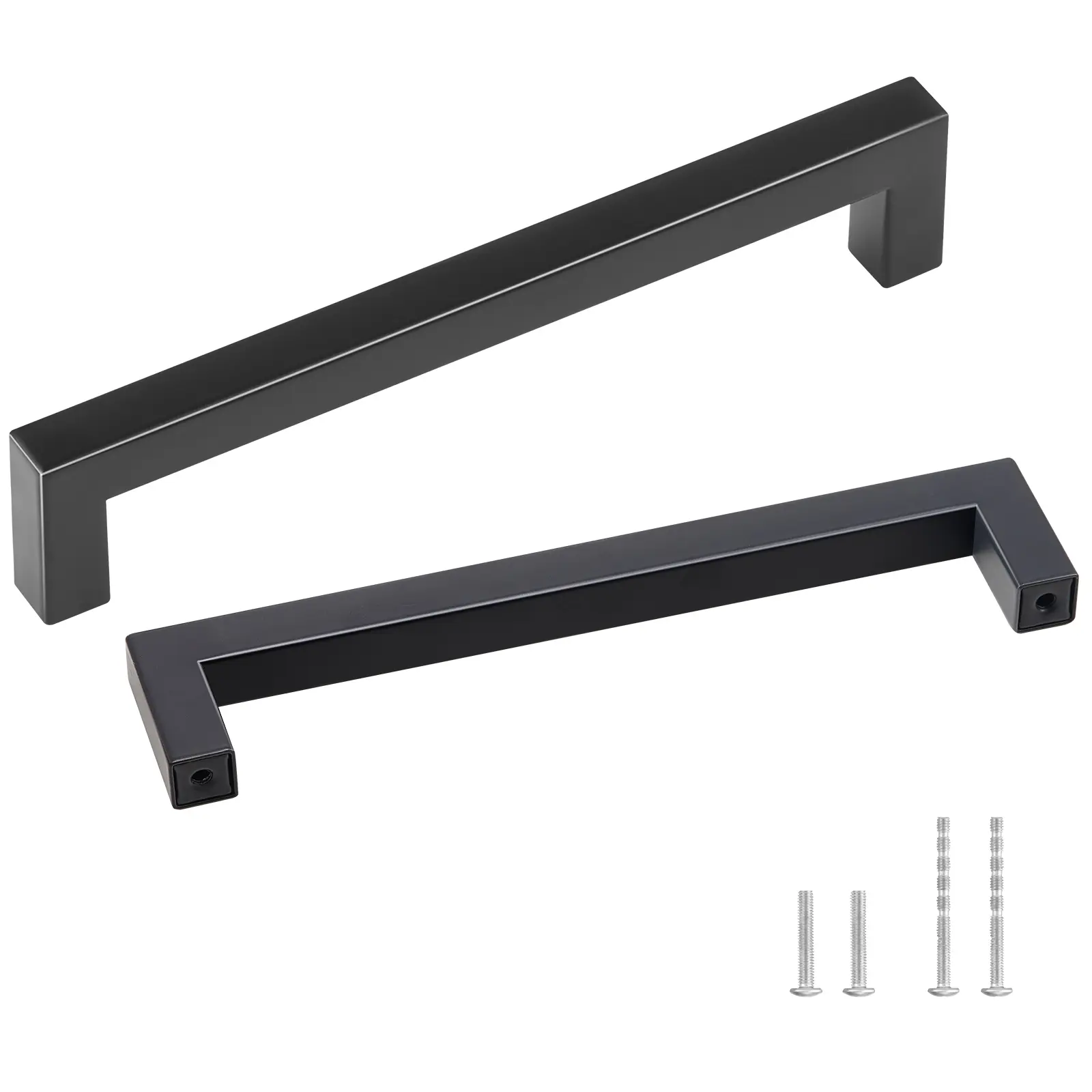 【Summerfinds】VEVOR 30 Pack Cabinet Pulls 6.3 inch /160mm Center to Center Slim Square Kitchen Cabinet DrawerStainless Steel Modern Kitchen Cupboard Door Handles for Kitchen Bathroom Bar Hardware Matte Black