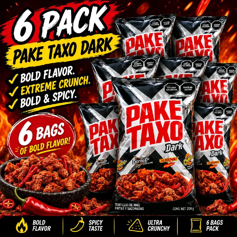PAKE TAXO Dark – 6 Pack Mexican Spicy Snack Mix