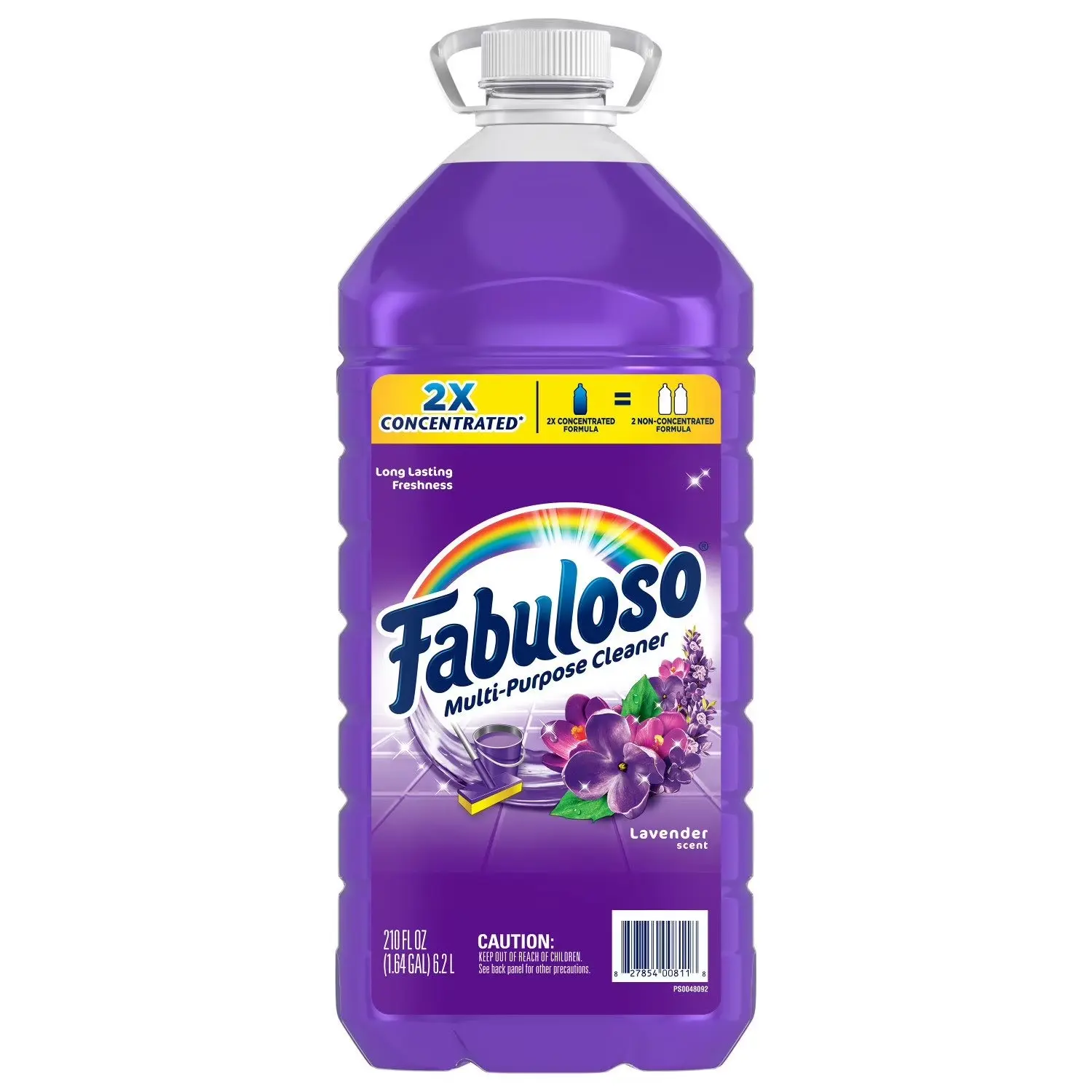 Fabuloso 2X Concentrated Lavender Scented Household Cleaner - 210 fl oz, Freshening, Mess-free, Streak-free, Water-soluble All-purpose Cleaners for Kitchen Housekeeping Supplies, Freshening All-Purpose Cleaners