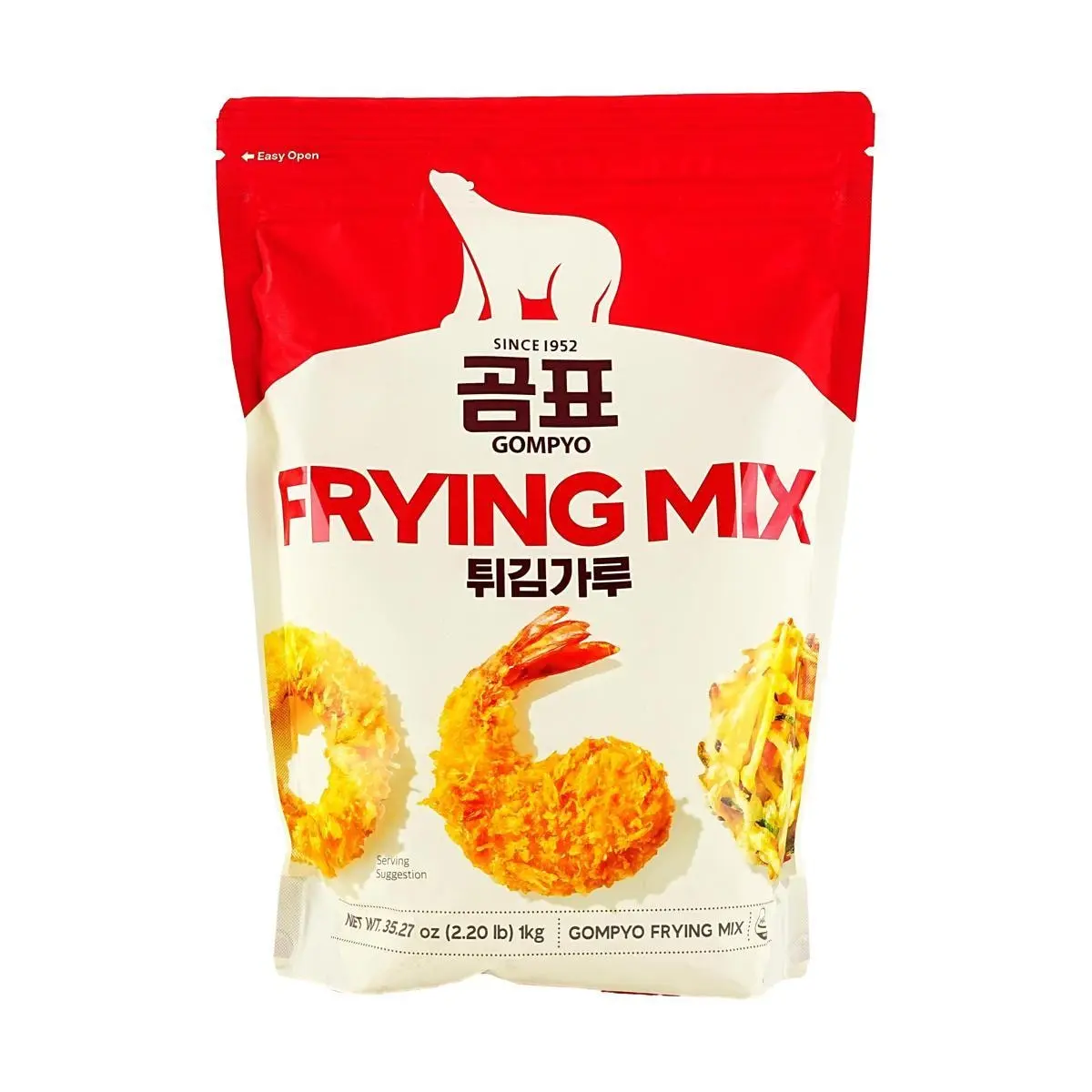 GOMPYO Korean Tempura Flour 1kg - Crispy Batter Mix for Frying Seafood, Vegetables & Chicken