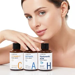 Complete Anti-Aging Facial Serum Kit - Vitamin C + Retinol + Hyaluronic Acid - Brightening, Firming - Targets Multiple Skin Concerns - Portable & Ideal for Gifting