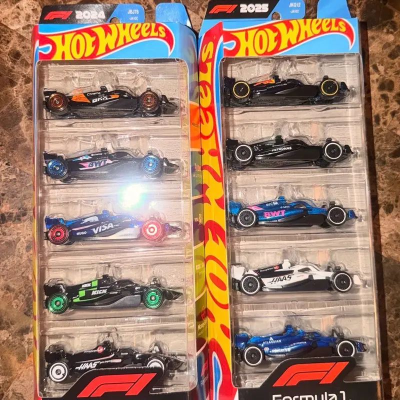 Formula 1 Hot Wheels Model Race Cars 5 pack Toys for 2024-2025 Collection