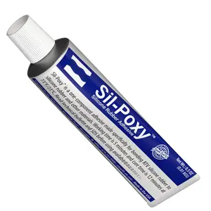 SIL-Poxy(TM) Rubber  Adhesive, 0.5 oz Tube - Flexible RTV  Glue for  Rubber Repair & Bonding,   Sealant (Packaging May Vary)