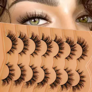 7 Pairs Cross-Border No. 2 Volume Lash Clusters Eyelash Extensions Cosmetic False Lashes False Eyelashes