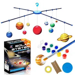 Hanging Solar System Planet DIY Kit, Stem Education Coloring Fun, Visual Learning Tools, Hand-Drawn Planets, Foster Astronomy Interest, Gift for Ages 6+