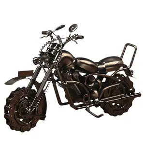 Vintage Metal Alloy Motorcycle & Car Model Craft Ornament - Small-Size Home Decor Statue Figurine for Home Supplies