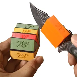 Angle guiding maintaining guide wedges and 13° 15° 17° 21° 25° 28° anti slip angle guides. Whetstone knife blade sharpener sharpening stone angle wedge.