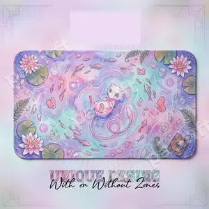 PKM Mew Anime Deskmat Gaming Use Mousepad and Desk Mat