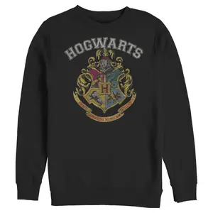 Men's Harry Potter Distressed Hogwarts Crest Sweatshirt
