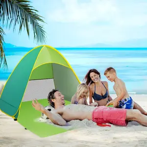 Automatic Pop Up Instant Portable Outdoors Quick Cabana Beach Tent Sun Shelter