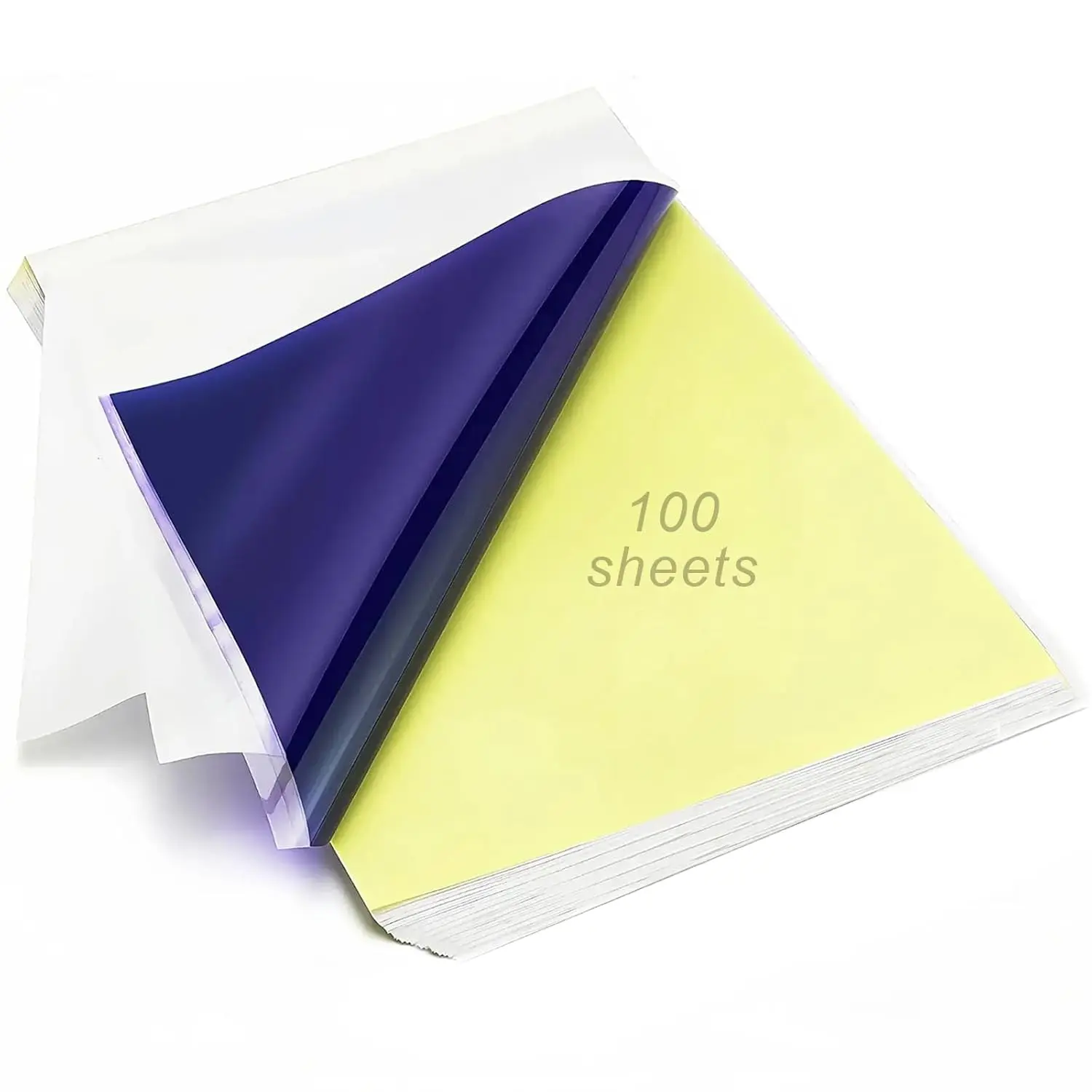 Tattoo Stencil Transfer Paper, 100 Sheets Thermal Stencil Paper 8.27" x 12" Tracing Paper A4 Size 4-Layer Transfer for Crisp Outlines Tattoo Supplies Artists and Beginners
