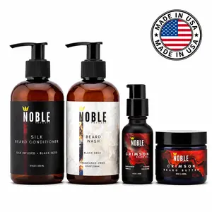 Noble Beard Care System 4-Piece Set – Deep Conditioning, Hydrating & Non-Greasy Beard Grooming Kit
