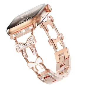 Casing Bee Diamond Bowknot Watch Band for Smart Watch, Bracelet Wristband Compatible with Smart Watch Series Wearable Luxury