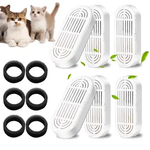 12-Pack Cat Water Dispenser Filters, Multi-Filter System, 12 Filters + 12 Filter Cottons, 4L Stainless Steel Pet Water Dispenser Replacement, Feeder, Water Feeder Kit