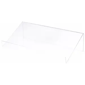 Plymor Clear Acrylic Slightly Elevated Book Display Stand with Ledge