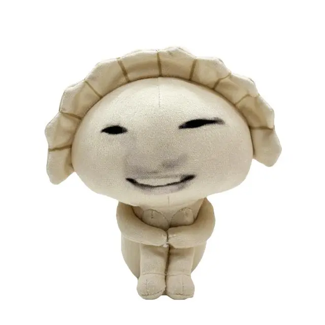 Sad Dumpling Plush Toy | Cute Miserable Expression Gyoza Stuffed Doll | Kawaii Foodie Plushie for Stress Relief | Funny Soft Bun Pillow Decor
