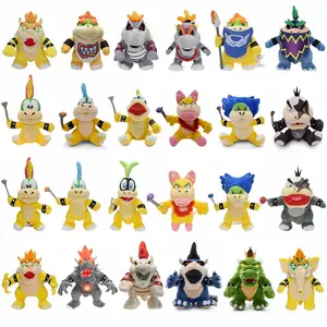Super Mario Plush Toys Wonder Bowser Jr Meowser Lemmy Iggy Bowser Anime Stuffed Cartoon Peluche Dolls Kids Gifts