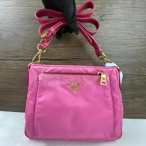 Pre-owned PRADA leather Crossbody Bags Tessuto Nylon Crossbody Bag qg1389