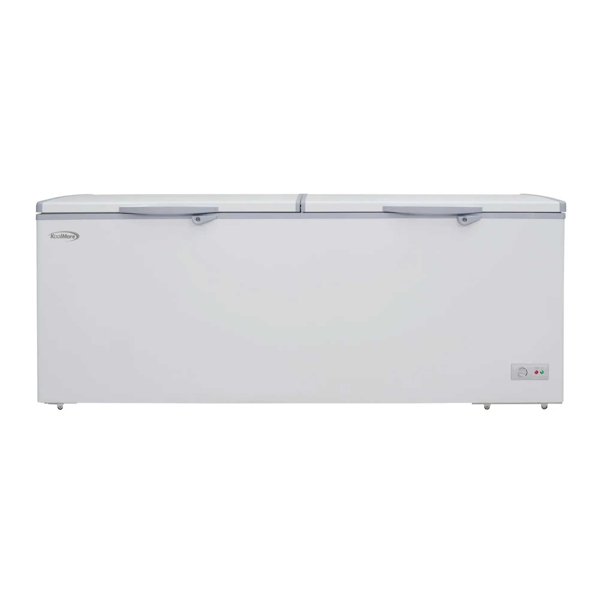 Freestanding Steel Commercial Chest Freezer - 77 in, 24 cu ft, ETL Listed, Double Door/Lid Design, SCF-24C (Ideal for Business Customers)