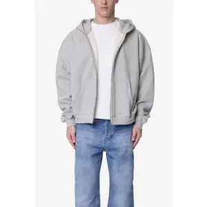 mnml Heavy Basic Zip Up Hoodie - Heather Grey