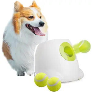 Automatic Ball Thrower for Small Dogs, Pet Ball Launcher for Dog Interaction, Indoor Throwing Machine, Includes 2inch Balls