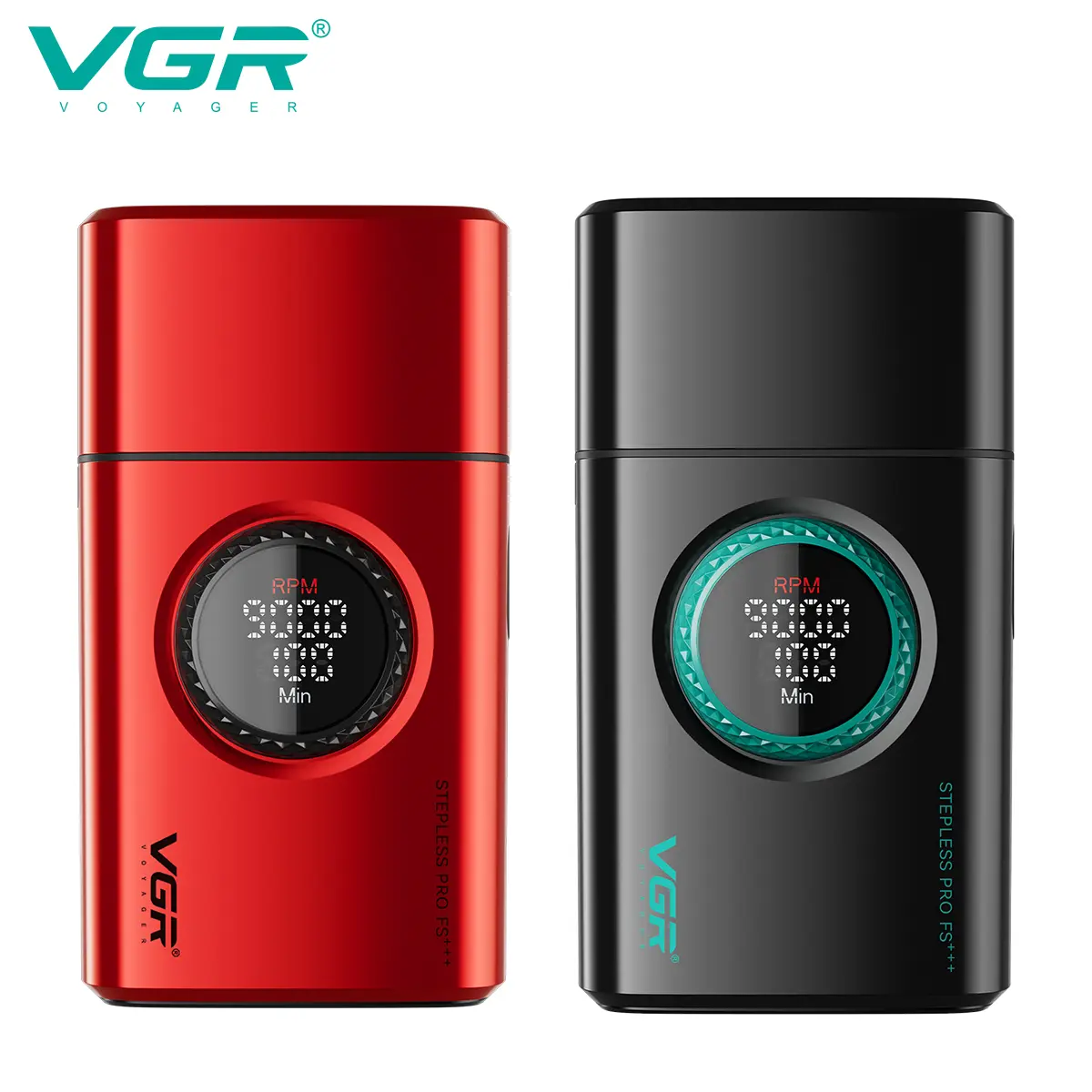 VGR 378 Electric Shavers for Men, Triple Floating Blade Foil Shaver Cordless Men's Electric Razor, 9000 RPM Motor Bald Shavers Titanium Foils with LED Display, Barber Supplies